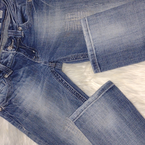 Miss Me Rhinestone Jester Straight Jeans 26 - Picture 9 of 17